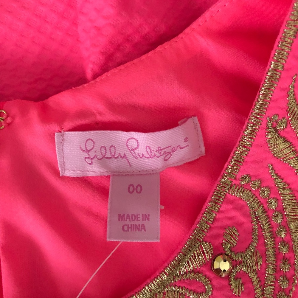 NWT Lilly Pulitzer Tina Stretch Shift in hot pink - Picture 10 of 12